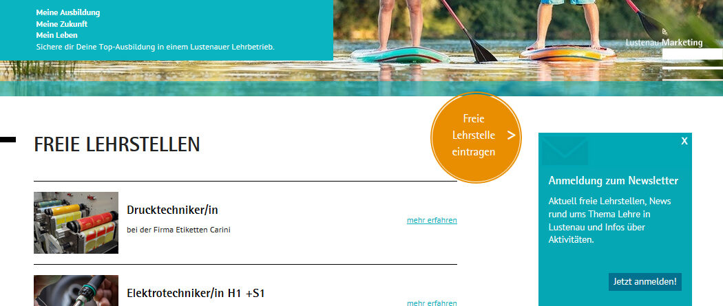 Lehrlings-Website