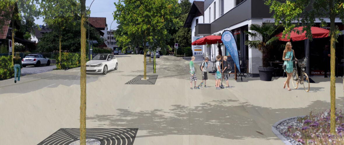 Begegnungszone KFJ Straße Lustenau_Visualisierung_stadtland