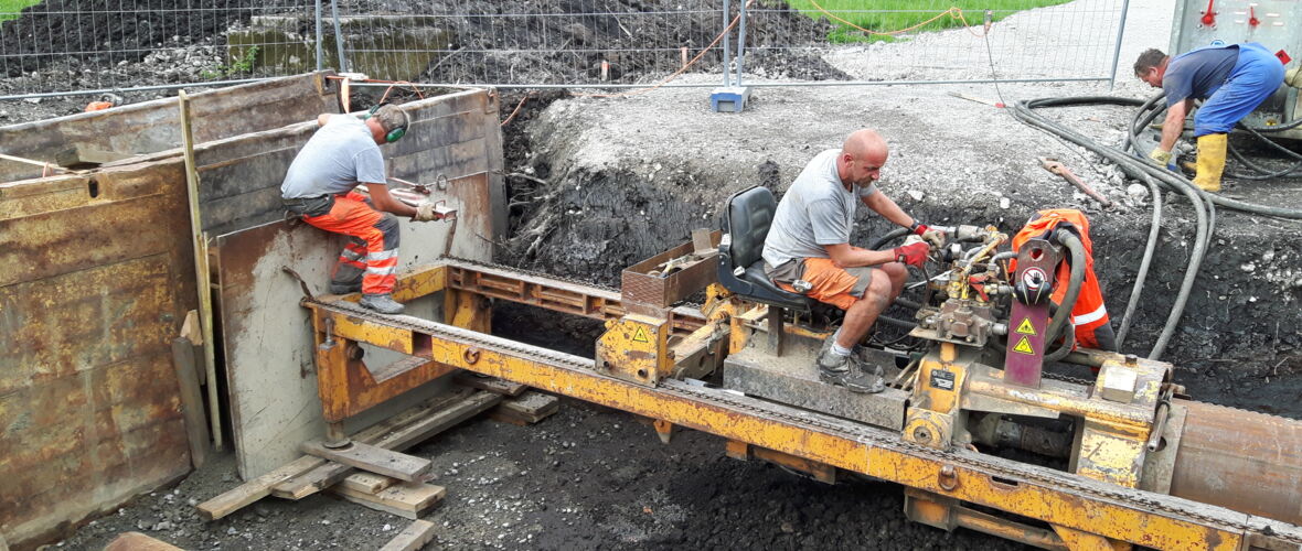 Durchpressung Bahnhof