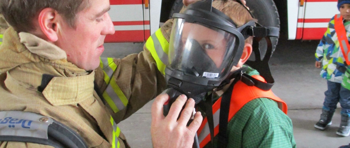 Besuch KIGA Hasenfeld bei der Feuerwehr Lustenau