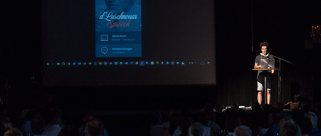 Präsentation der Lustenauer Mundart-App „d’Luschnouar Srpôôch“