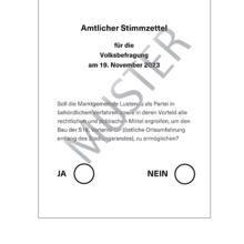 Stimmzettel S18 Muster