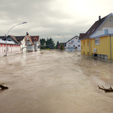 Fotomontage: Überschwemmung Reichsstraße