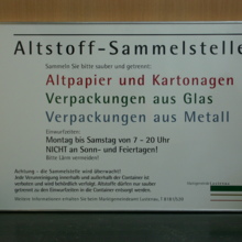 Hinweistafel