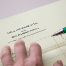 Stimmzettel Bürgermeister Detail