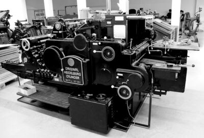 Heidelberger Cylinder im Druckwerk