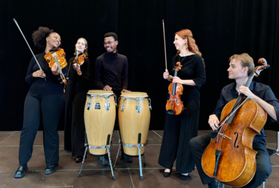 Umjubelte junge Musikerinnen aus Südafrika - das Bochabela String Quartet lässt bei den Konzerten die Sonne aufgehen. (Foto Pfor Umjubelte junge Musikerinnen aus Südafrika - das Bochabela String Quartet lässt bei den Konzerten die Sonne aufgehen. (Foto Pfor
