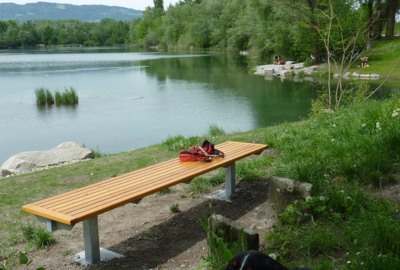 Neue Parkbänke für den Alten Rhein