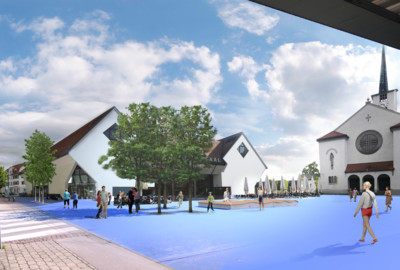 neue Begegnungszone am Kirchplatz neue Begegnungszone am Kirchplatz
