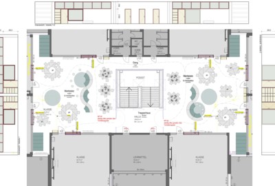 Umbau Mittelschule Rheindorf Plan 1. OG Umbau Mittelschule Rheindorf Plan 1. OG