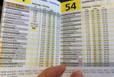 54er Fahrplan 54er Fahrplan