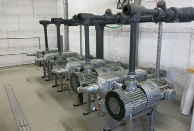 Vakuumpumpwerk Innenansicht Vakuumpumpwerk Innenansicht