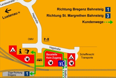 Bauarbeiten Bahnhof Lustenau Bauarbeiten Bahnhof Lustenau