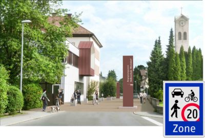 Begegnungszone Visualisierung VS_Rheindorf (Rendering: Zero Division)