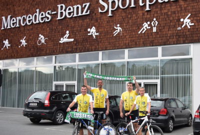 Ankunft der Pedalritter Ankunft der Pedalritter