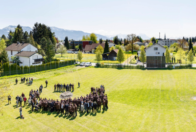Spatenstich Feuerwehrhaus Lustenau Panorama Spatenstich Feuerwehrhaus Lustenau Panorama