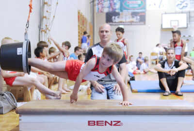 Landesjugendturnfest Lustenau Kunstturner der TS Lustenau Gymnasiumturnhalle