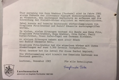Brief Übergabe Mundart-Datei Brief Übergabe Mundart-Datei