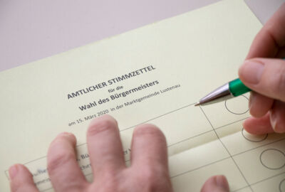 Stimmzettel Bürgermeister Detail