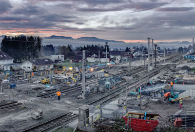 Lustenau_Panorama_Bauarbeiten Bahnhof