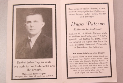 Artikel 1 Bild 4 Trauerkärtchen Hugo Paterno innen