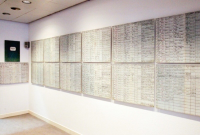 Ausstellungsansicht Gefallenenliste