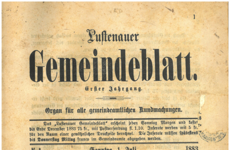 Titel erstes Gemeindeblatt