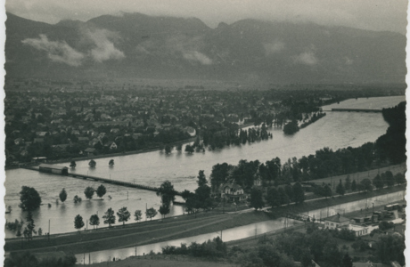 Rh14f Rheinhochwasser 1954 Foto Branz