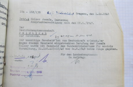 5 klein Ablehnung Oktober 1948