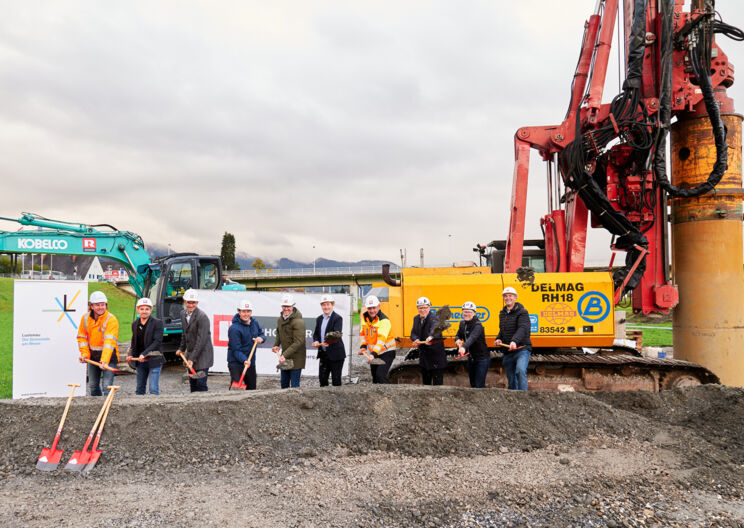 Spatenstich für die neue Trinkwasserversorgung Lustenaus