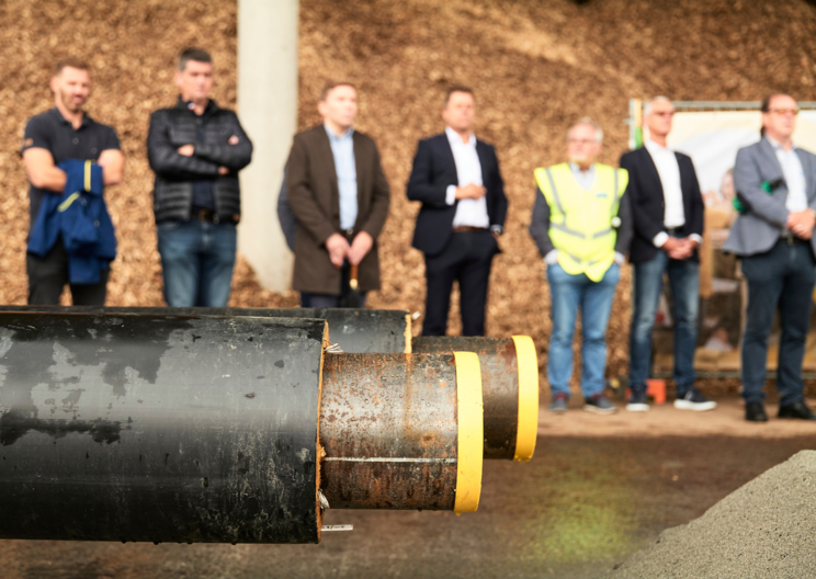 Bauarbeiten für Biomasse-Fernwärmversorgung in Lustenau gestartet