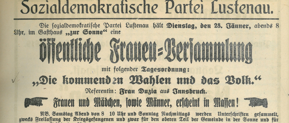 SPÖ LGB 26.1.1919 SPÖ LGB 26.1.1919