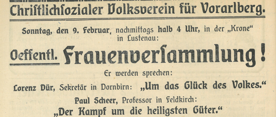 LGB 9 Februar 1919 CVP Frauen LGB 9 Februar 1919 CVP Frauen