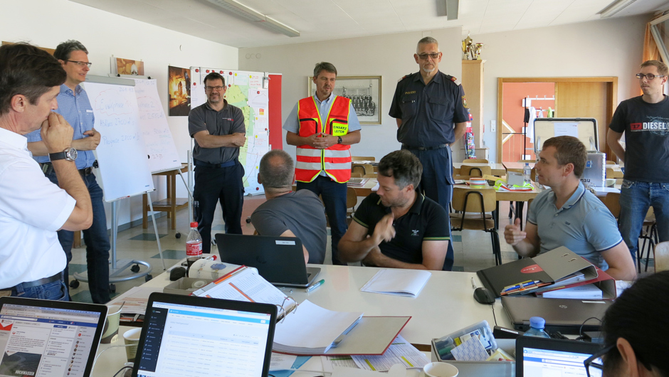 ++ÜBUNG++ Hochwasser Einsatzleitung Lustenau