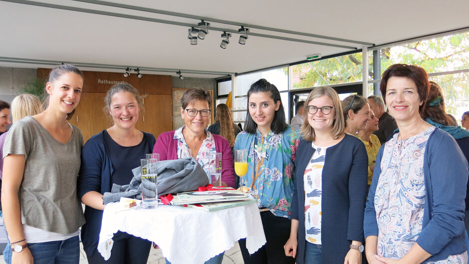 Natalie Hämmerle, Daniela Grabher (KIGA Rheindorf), Ute Hämmerle, Gamze Keles, Johanna Bohle (NMS Kirchdorf), Irmgard Scheffknecht
