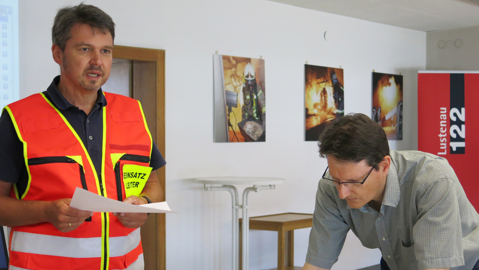 ++ÜBUNG++ Hochwasser Einsatzleitung Lustenau