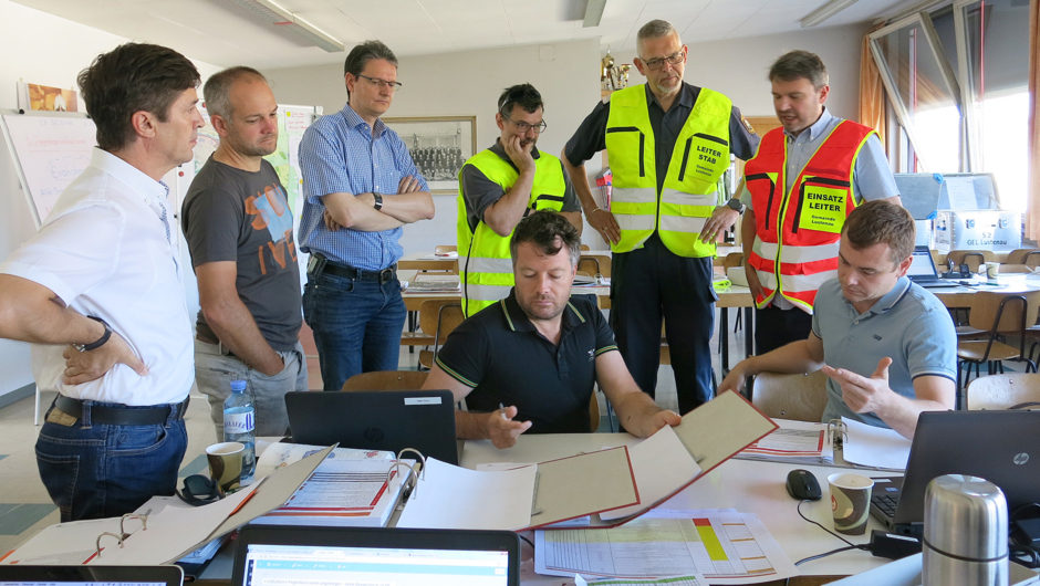 ++ÜBUNG++ Hochwasser Einsatzleitung Lustenau