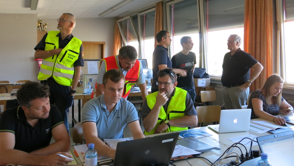 ++ÜBUNG++ Hochwasser Einsatzleitung Lustenau