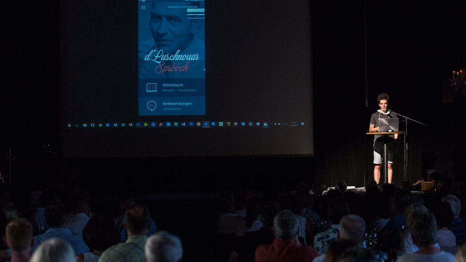 Präsentation der Lustenauer Mundart-App „d’Luschnouar Srpôôch“