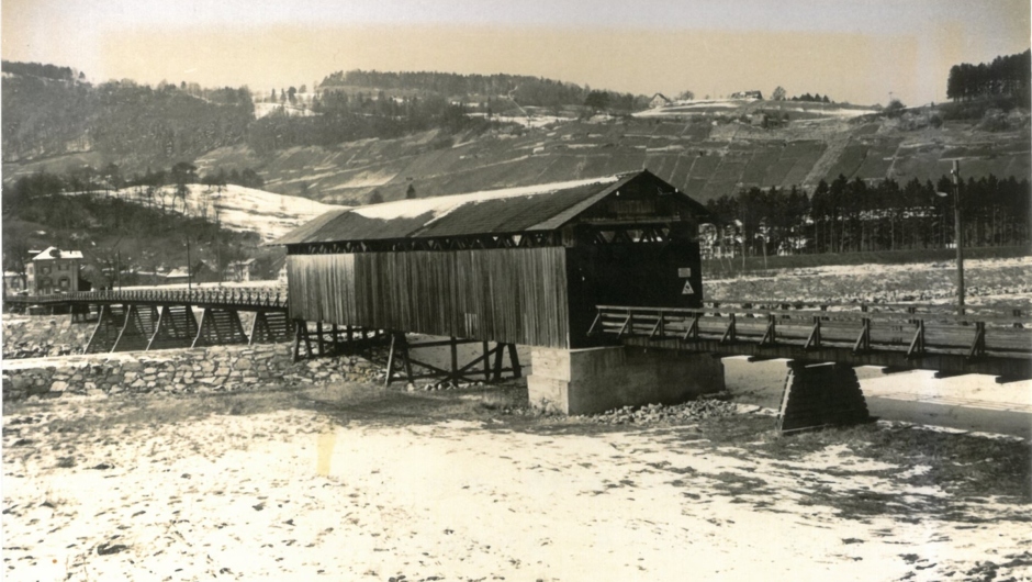 Z 085 Behelfsbrücke Unterfahr Chronik Tagwerker Foto unbekannt